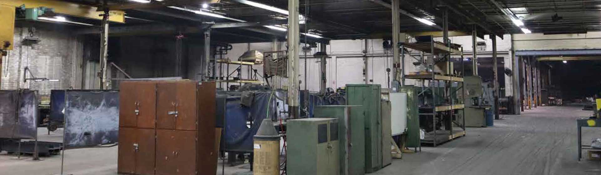 Wide angle photo of West Point Industries fabrication shop in West Point, GA.